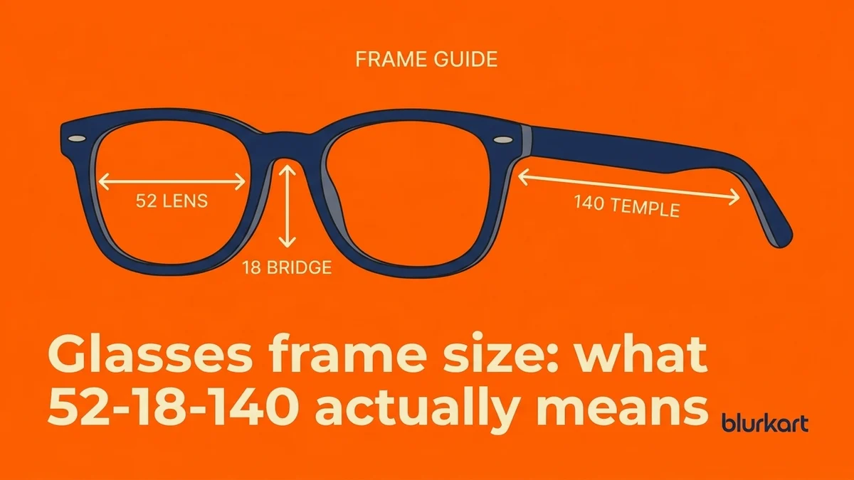 Glasses frame size: what 52-18-140 actually means